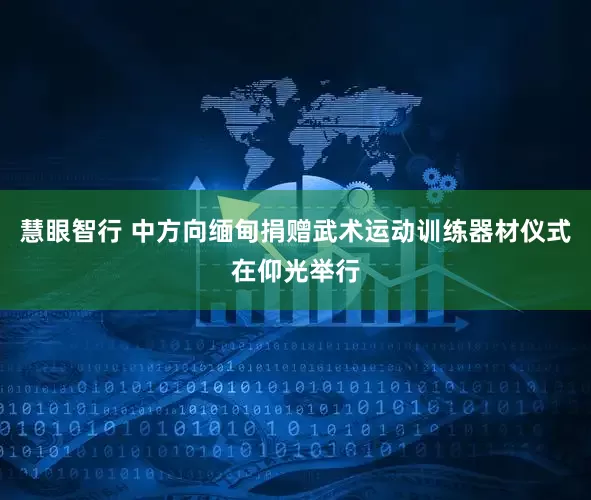 慧眼智行 中方向缅甸捐赠武术运动训练器材仪式在仰光举行