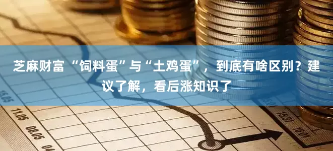 芝麻财富 “饲料蛋”与“土鸡蛋”，到底有啥区别？建议了解，看后涨知识了